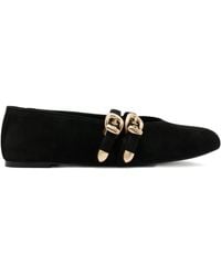Stuart Weitzman - Maven Buckle-Strap Ballet Flats - Lyst