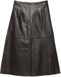 Arma - Leather A-Line Skirt - Lyst
