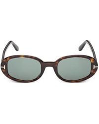 Tom Ford - Tortoiseshell-Effect Oval-Frame Sunglasses - Lyst