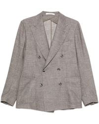 Tagliatore - Double-Breasted Textured Jacket - Lyst