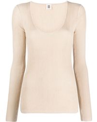 By Malene Birger - Rinah Fine-ribbed Long-sleeve Top - Lyst