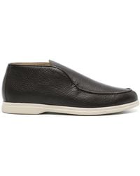 Corneliani - Grained-leather Loafers - Lyst