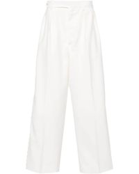 Bode - Lace-Trim Tapered Trousers - Lyst
