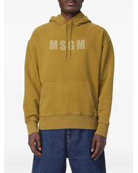 MSGM - Sudadera Con Capucha Y Logo - Lyst