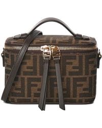 Fendi - Vanity Ff-Pattern Top-Handle Shoulder Bag - Lyst