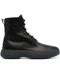 Tod's - W.g. Lace-up Ankle Boots - Lyst