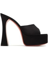 AMINA MUADDI - Dalida Satin Mules - Lyst
