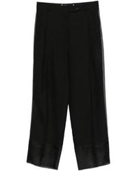 frenken - Sheer-Panelled Wide-Leg Trousers - Lyst