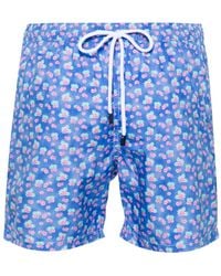 Barba Napoli - Short De Bain À Fleurs - Lyst