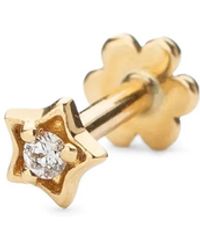 Maria Tash - 18Kt Solitaire Star Diamond Single Earring - Lyst