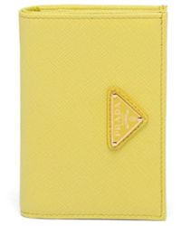 Prada - Small Saffiano-leather Bi-fold Wallet - Lyst