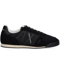 ARMANI EXCHANGE - Logo-Patch Sneakers - Lyst