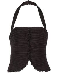 Stolen Stores - Plissé Halterneck Top - Lyst