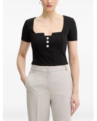 Guess - Evelina Square-Neck Blouse - Lyst