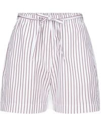 Loulou de Saison - Lory Striped Drawstring Shorts - Lyst