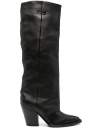 Ash - 85mm Folded-detail Leather Boots - Lyst