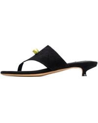 Sleeper - Suede Kitten-Heel Mules - Lyst