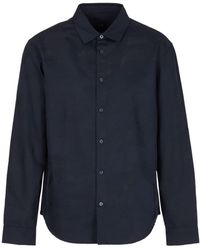 Armani Exchange - Printed Long-sleeve Shirt - Lyst