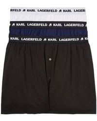 Karl Lagerfeld - Boxershorts Mit Logo-Bund (3Er-Set) - Lyst