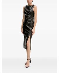 Sisley - Gathered-Detail Midi Dress - Lyst