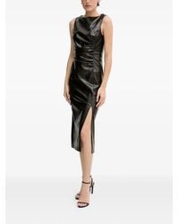 Sisley - Gathered-Detail Midi Dress - Lyst