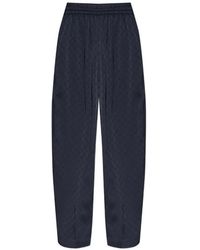 CASABLANCA - Monogram-Jacquard Wide-Leg Trousers - Lyst