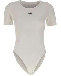 Vivienne Westwood - Orb-Embellished Ribbed Bodysuit - Lyst