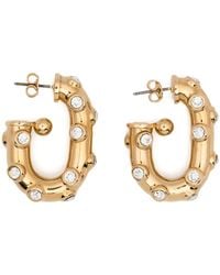 Rabanne - Crystal Chunky Hoop Earrings - Lyst