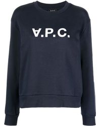 A.P.C. - Sweat En Coton À Logo Imprimé - Lyst