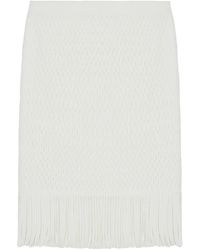 Jonathan Simkhai - Xavia Gebreide Rok Met Franje - Lyst