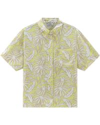 Woolrich - Leaf-print Short-sleeve Shirt - Lyst