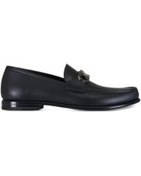 Ferragamo - Gancini Round-Toe Loafers - Lyst