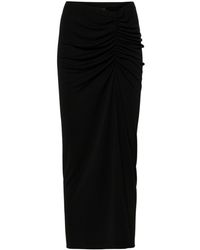 ANDAMANE - Paige Ruched Midi Skirt - Lyst