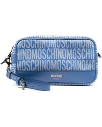 Moschino - Logo-jacquard Denim Makeup Bag - Lyst