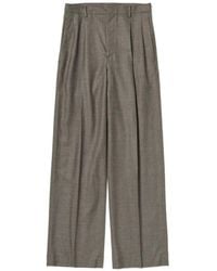 AURALEE - Pleated Wool Trousers - Lyst