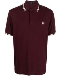 Fred Perry - Logo Cotton Polo Shirt - Lyst