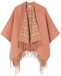 Burberry - Reversible Check Wool Cape - Lyst