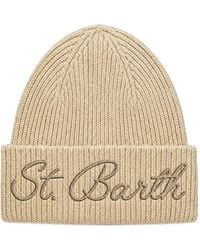 MC2 Saint Barth - Logo-Embroidered Ribbed-Knit Beanie Hat - Lyst
