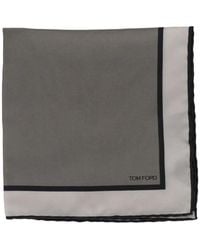 Tom Ford - Logo-Print Contrast-Border Pocket Square - Lyst