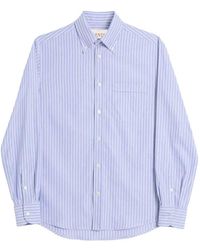 Valentino Garavani - Logo-Embroidered Striped Shirt - Lyst