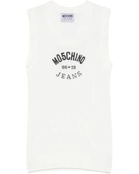 Moschino - Top Mit Logo - Lyst