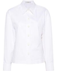 Dorothee Schumacher - Draped-detail Cotton Shirt - Lyst