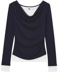 B+ AB - Cowl-Neck Layered-Effect Top - Lyst
