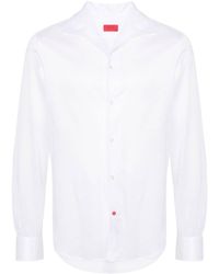 Isaia - Camp-collar Cotton Shirt - Lyst