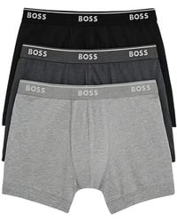 HUGO - Three-Pack Boxer Briefs - Lyst