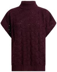Etro - Wool-Blend Turtleneck Sweater With Paisley Detailing - Lyst