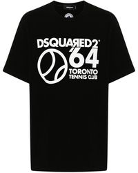 DSquared² - Tennis Club Cotton T-shirt - Lyst
