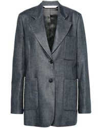Palm Angels - Single-Breasted Linen Blazer - Lyst
