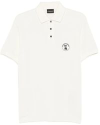 Emporio Armani - Logo-Patch Piqué Polo Shirt - Lyst