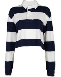 Denimist - Long-Sleeve Striped Polo Top - Lyst